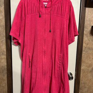 Women's Pink Terry Size 22/24 Swim Cover-Up. (1219)